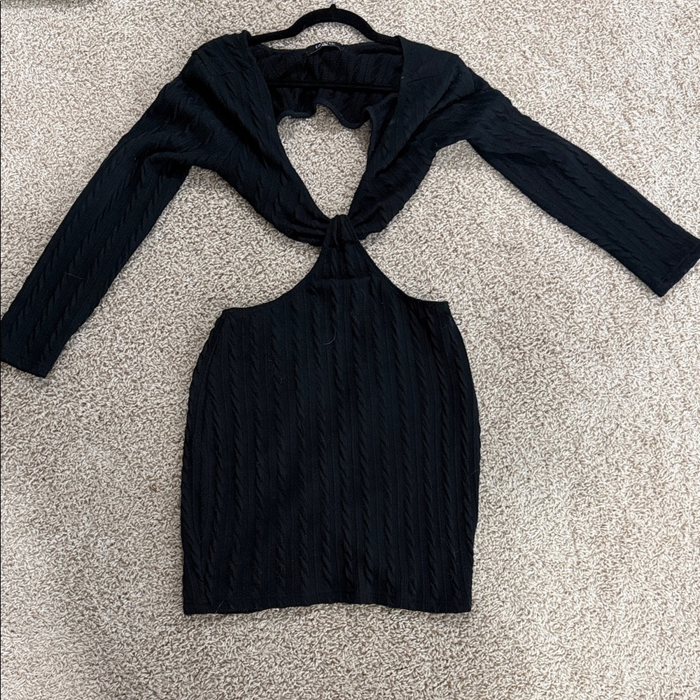 fab'rik Black Backless Dress